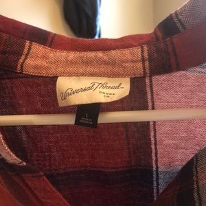 red,black,white sweater